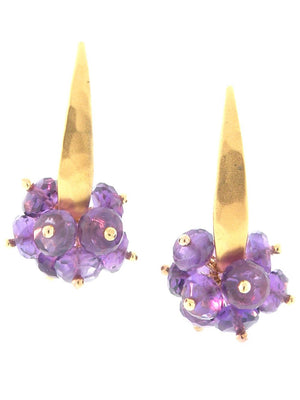 Amethyst and gold earrings by Dana Busch Designs.