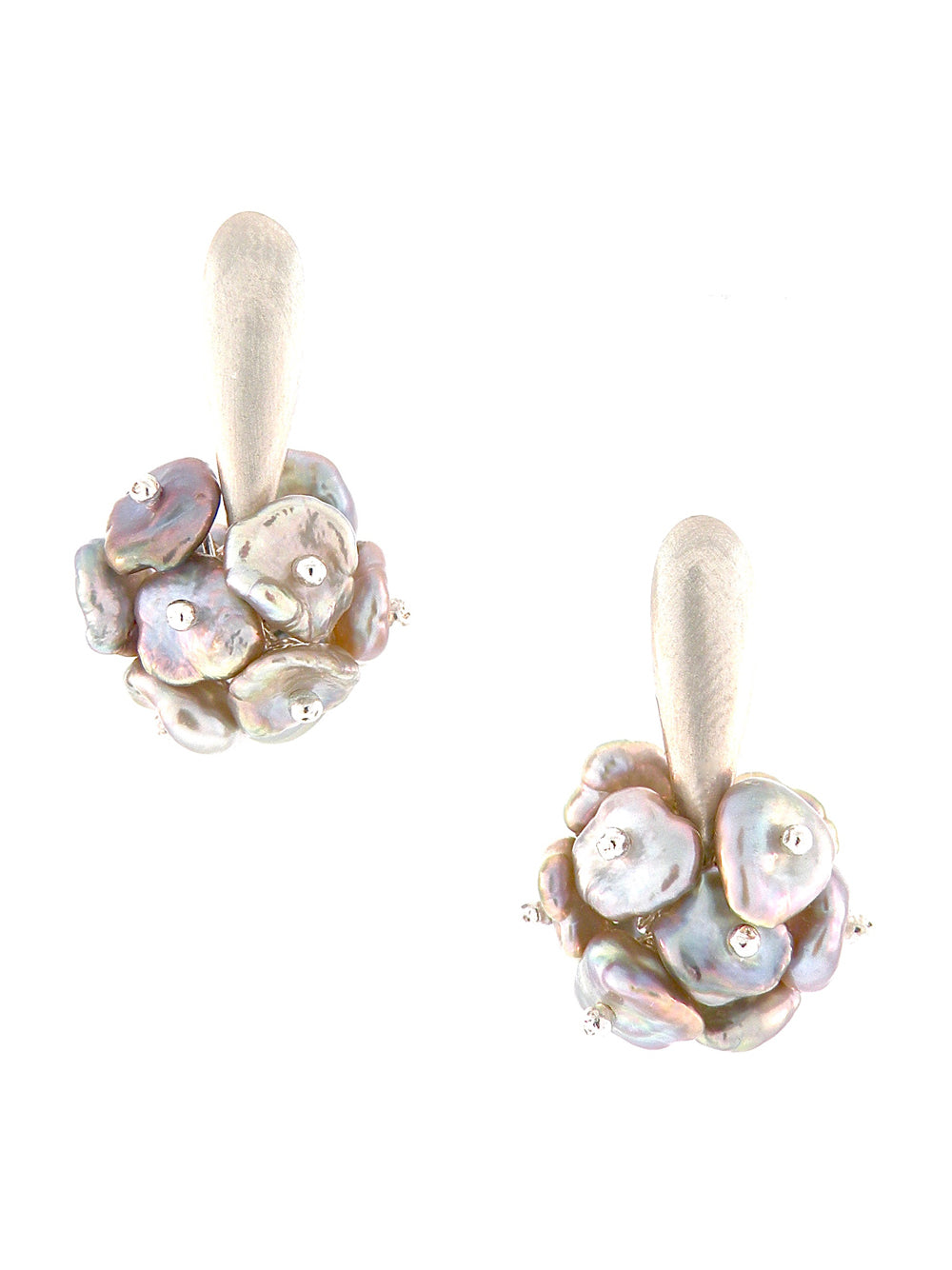 Sterling Silver Keshi Pearl Earrings - Dana Busch Designs 